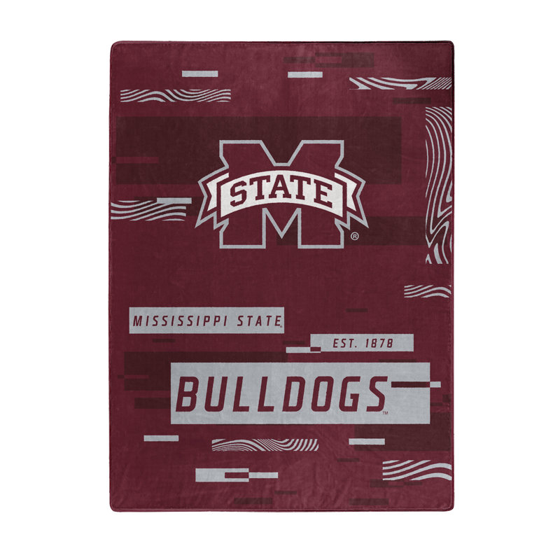 Throw Blanket, Red/White, Mississippi State Bulldogs