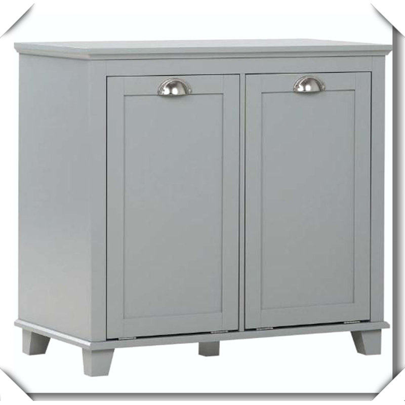 Support mural pour armoire à linge double inclinable, Gris