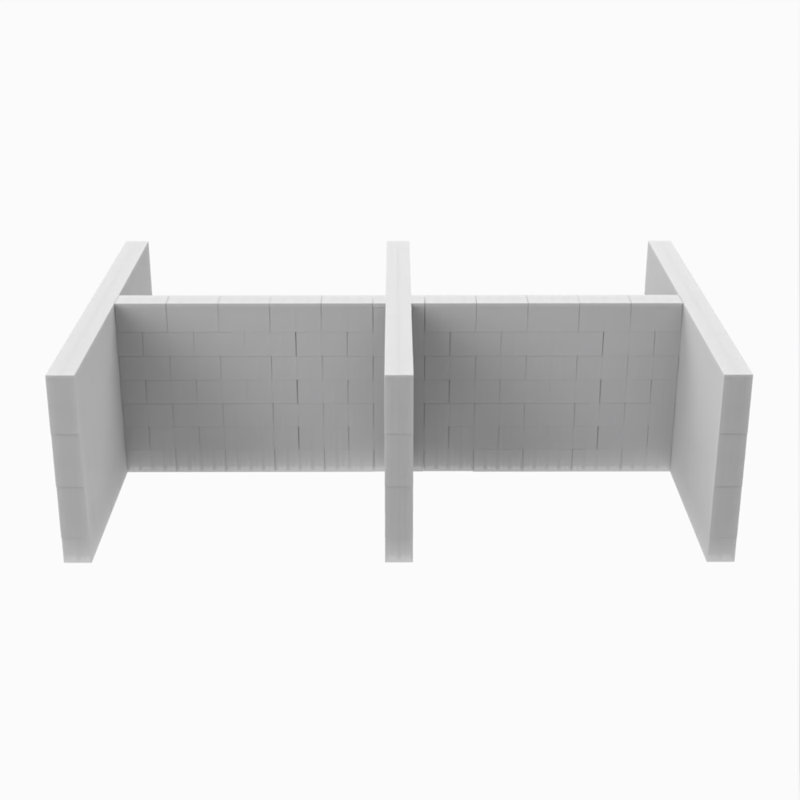 Ensemble de cabines EverBlock Space, Translucide, 144"