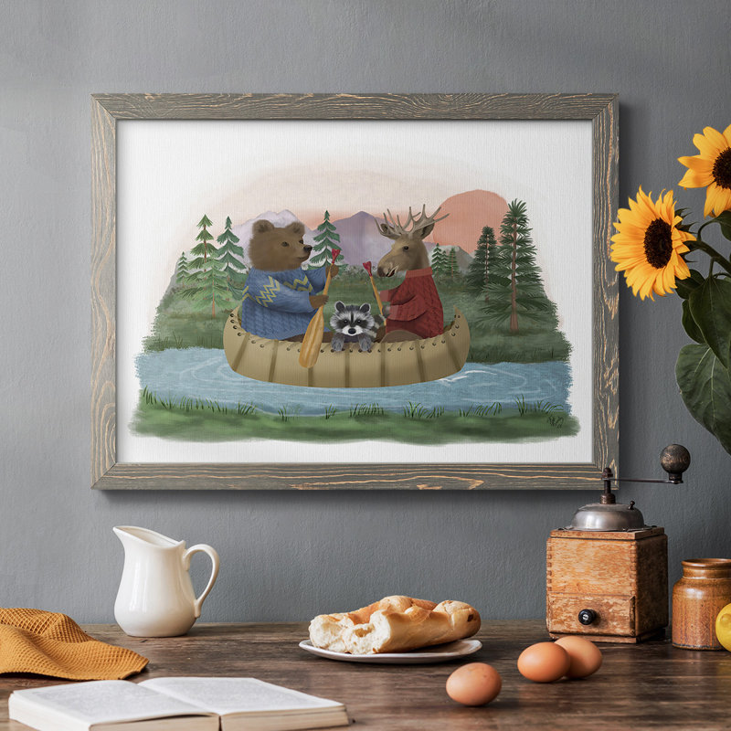 River Trip - Reproduction de photo sur toile, Gris, H 28 po x l 42 po x P 1,5 po