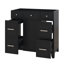 Meuble-lavabo de 36 po sans lavabo, armoire de salle de bain autoportante en bois avec une armoire et trois tiroirs pour la salle de bain