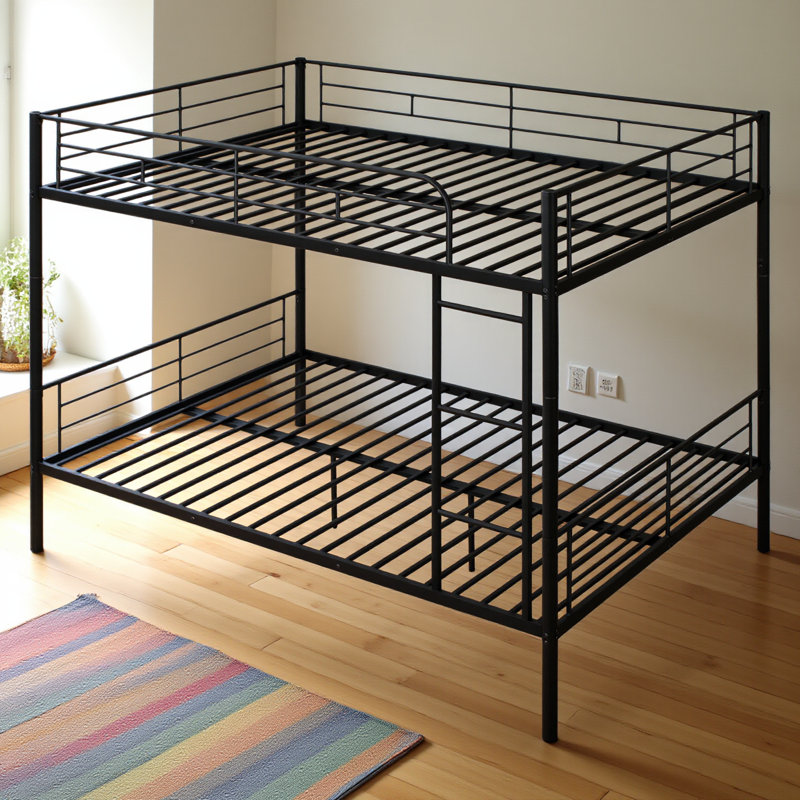Full Over Full Metal Bunk Bed, Black