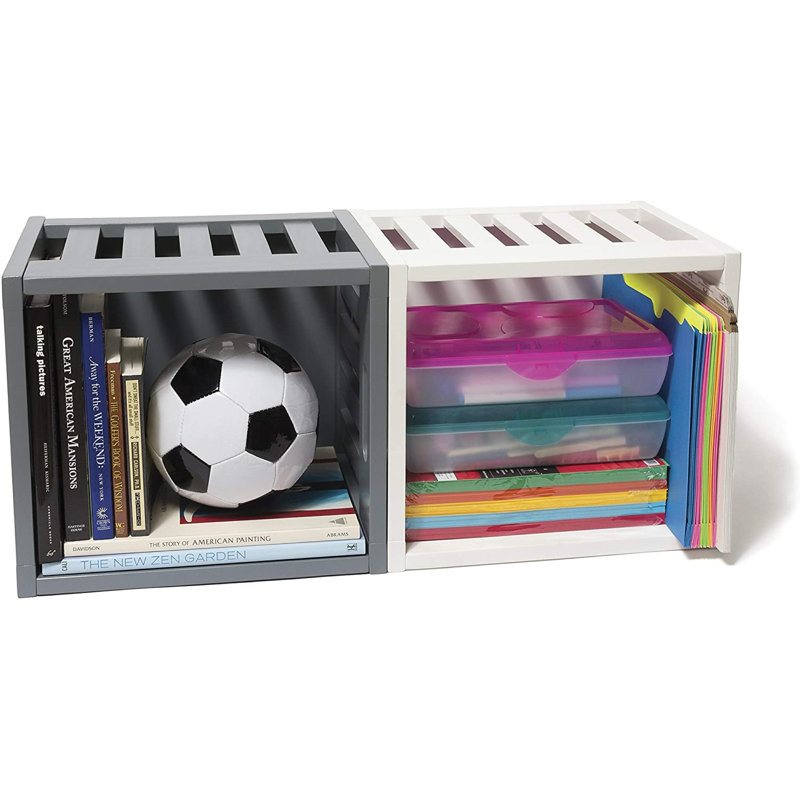 Caisse de rangement solide pour enfant, Gris