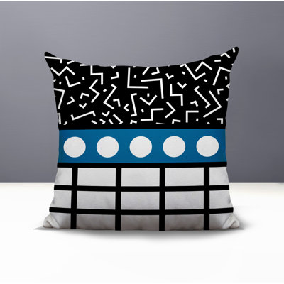 Poptik Abstract Reversible Indoor/Outdoor Square Pillow