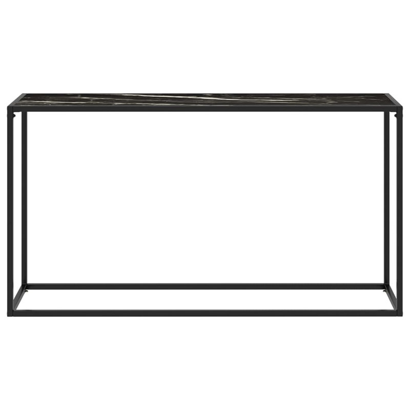 Eunita Glass Top Console Table, 75 H x 100 W x 35 D cm, Transparent