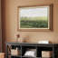 Rustic Countryside Green Meadow Hillside avec plantes et fleurs, impression sur papier-91356423-91356424