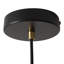 Petit luminaire suspendu Rancho Mirage - noir mat et abat-jour doré, laiton vieilli-96230202
