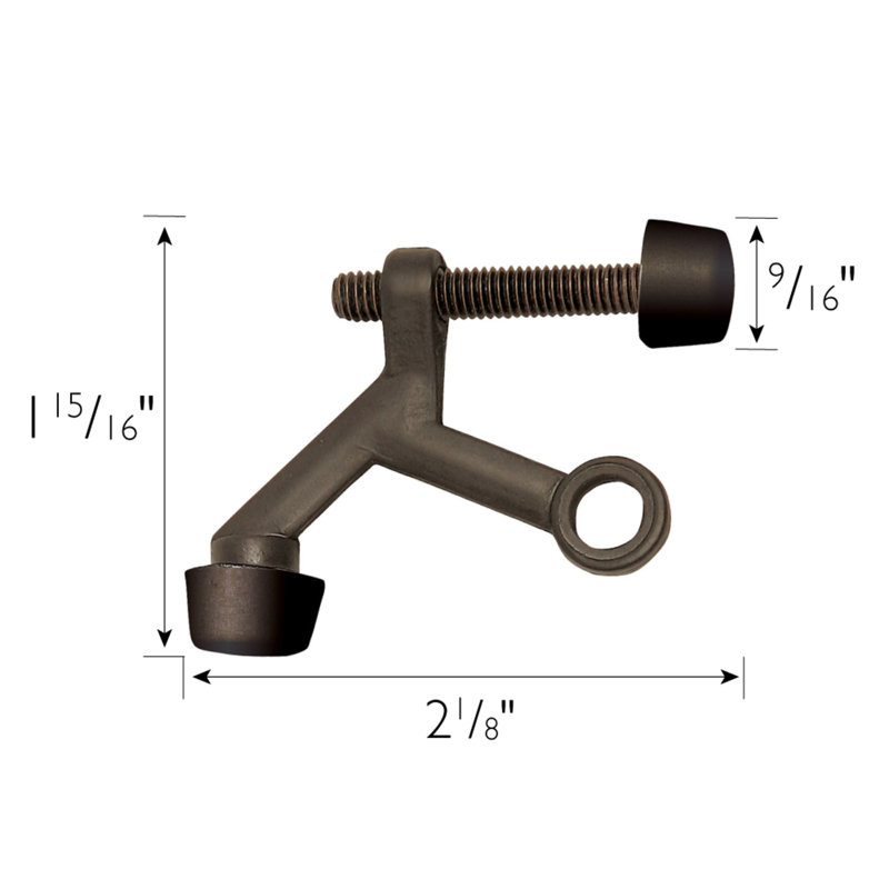 2-1/10 in. x 1-3/4 in. Standard Hinge Pin Door Stop Value Pack, Oil Rubbed Bronze