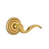 Wave/Drop Privacy (Bed & Bath) Door Lever with Round Rosette