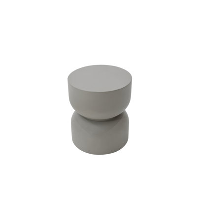 Elementi Home Chronos 18" Round Concrete Side Table for Indoor and Outdoor Use