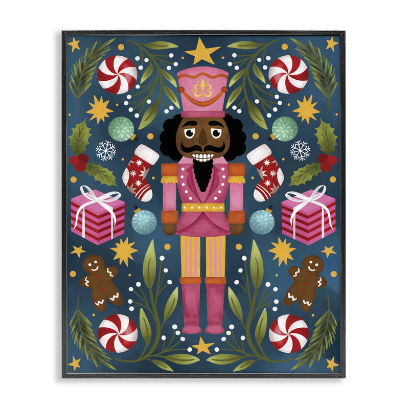 Casse-noisette des Fêtes avec giclée festive, design par Hey Bre! Creative Studio, H 14 po x l 11 po