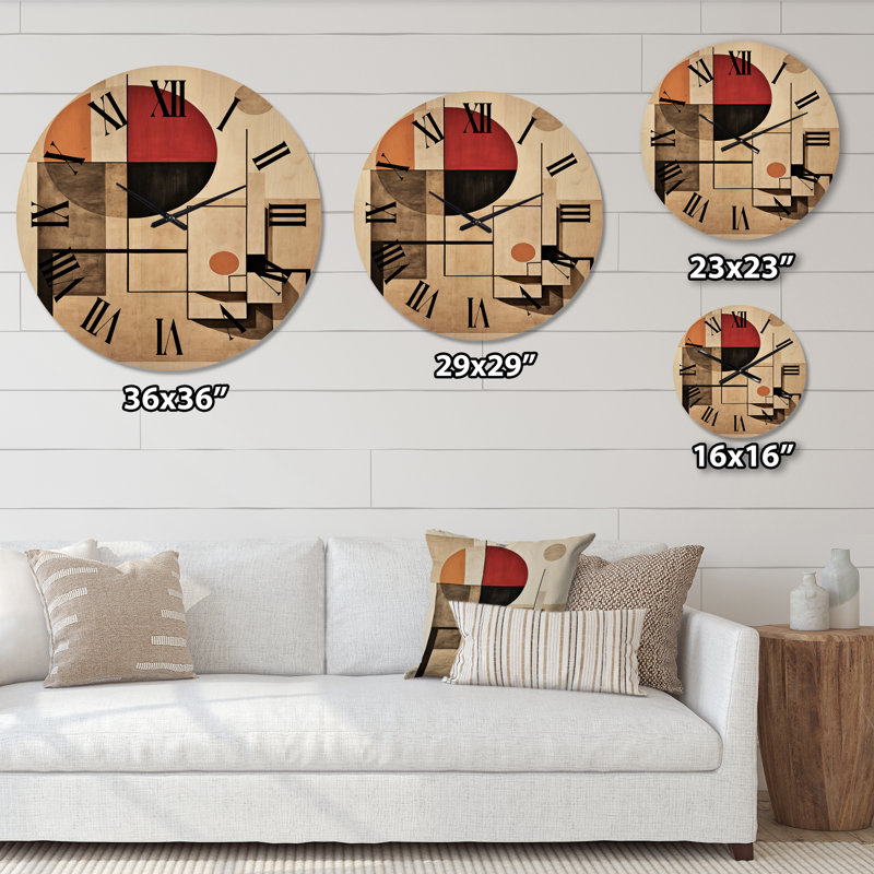 Horloge murale en bois surdimensionné Belge, Grand