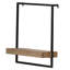 Tablette décorative de style industriel, fer et bois, 15,7 x 5,9 x 17,7, accessoire décoratif 15,7 po x 5,9 po x 17,7 po, atmosphère, option