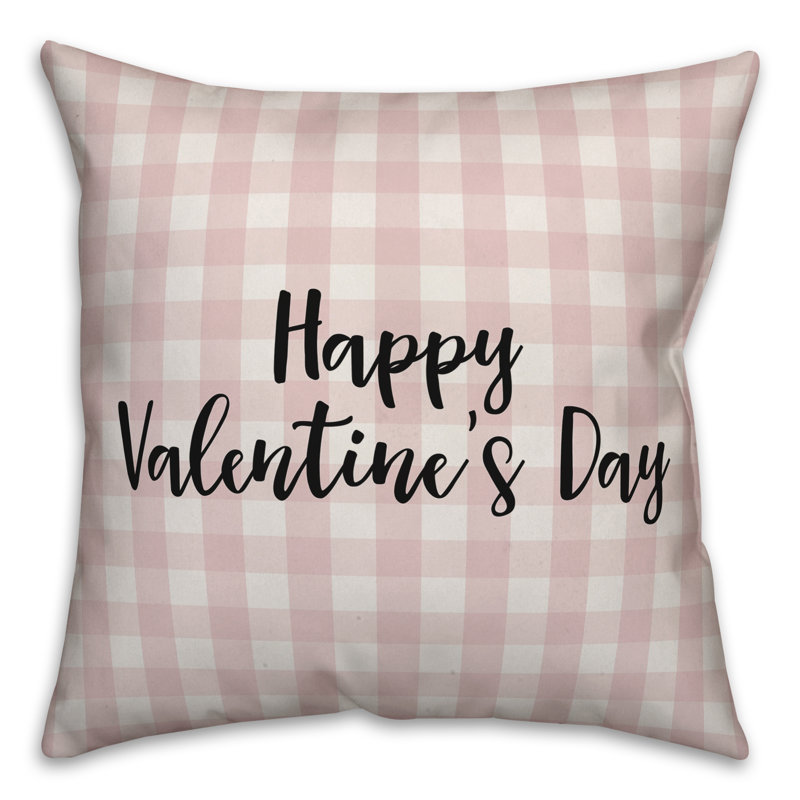 Coussin Happy Happy's Day, Rose / Noir, Coussin décoratif