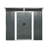 6 ft. x 5 ft. Outdoor Metal Storage Shed with Sliding Doors & Transparent Panels-123386286-123386289