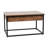 2 Piece Modern Nesting Coffee Table Set with Storage Drawer and Sled Base Metal Frames