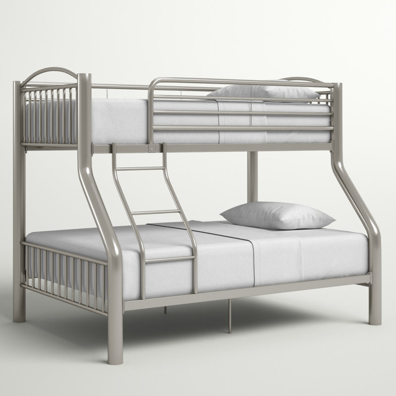 Malakai Kids Twin Over Full Bunk Bed, Pewter