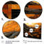 «Orange Desert Sun In Bold Landscape III - Solar Panneaux», ensemble d'art mural multi-panneaux