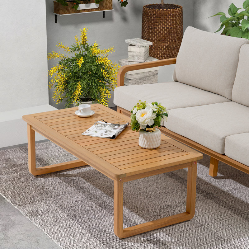 Outdoor Patio Wooden Coffee Table