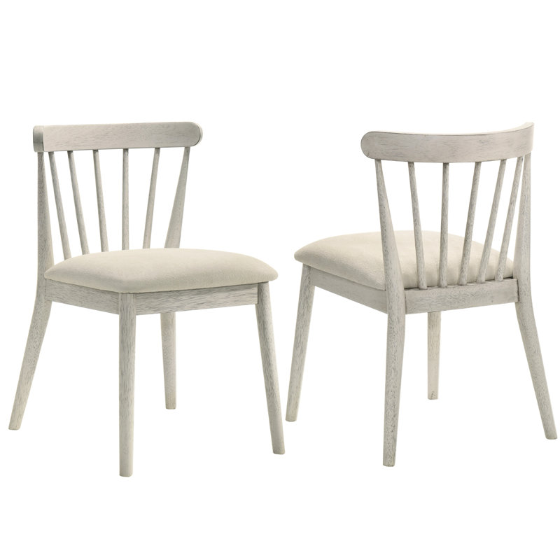 2 chaises d'appoint en bois massif blanc pour la salle à manger et le salon de cuisine idéal pour un assemblage rapide, 20,63 po de profondeur, 22,19 de largeur, 31,3 de hauteur,