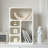 23.62"Minimalist White Multi-compartment Wall-mounted Storage Cabinet, Wall Hanging & Desktop Organizer Shelf
