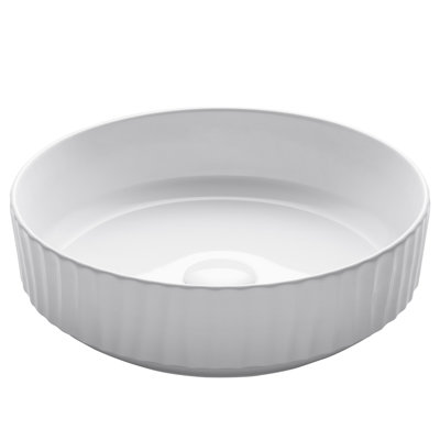 Lavabo de salle de bain vasque circulaire en céramique mince