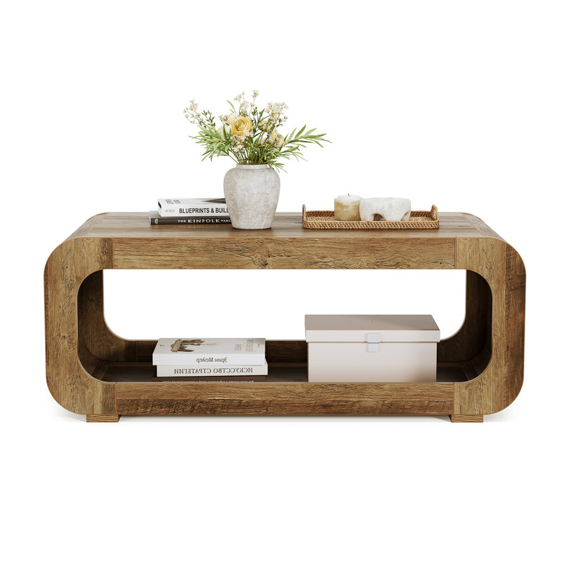 Pedestal Coffee Table with Storage