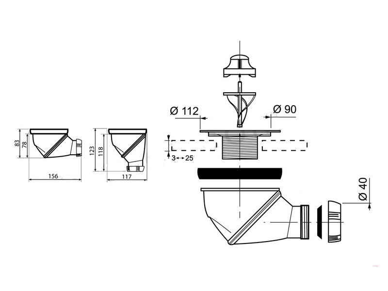 Serino 15.6cm Lift and turn Waste