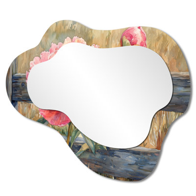 Miroir de coiffeuse traditionnel, imprimé sur métal