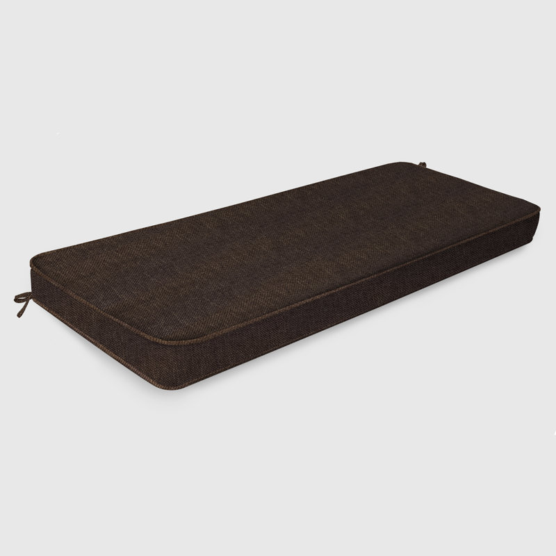 Custom Size Bench Cushion For Indoor/Outdoor Patio Furniture, 36" W x 36" D, Dark Brown