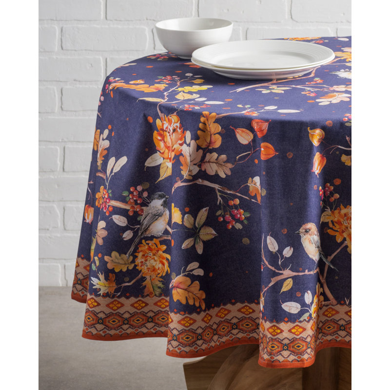Maison d'Hermine Kelim - Infinity 100% Cotton Tablecloth - 63" Round, 63" x 63"
