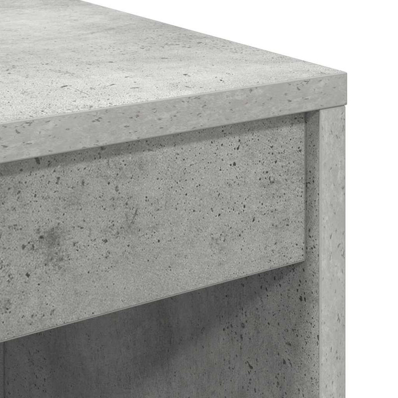 Desk 76 Cm Engineered Wood, 76 cm H x 90 cm W x 40 cm D, Concrete Grey