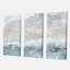 " Designart 'Grey Abstract Watercolor Ii' Contemporary Gallery-Wrapped Canvas " 3 - Pieces Painting Print-40997107