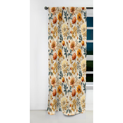 Earthy Multicolor Pallet Botanical - Rideau floral - Rideau occultant floral - 1 panneau
