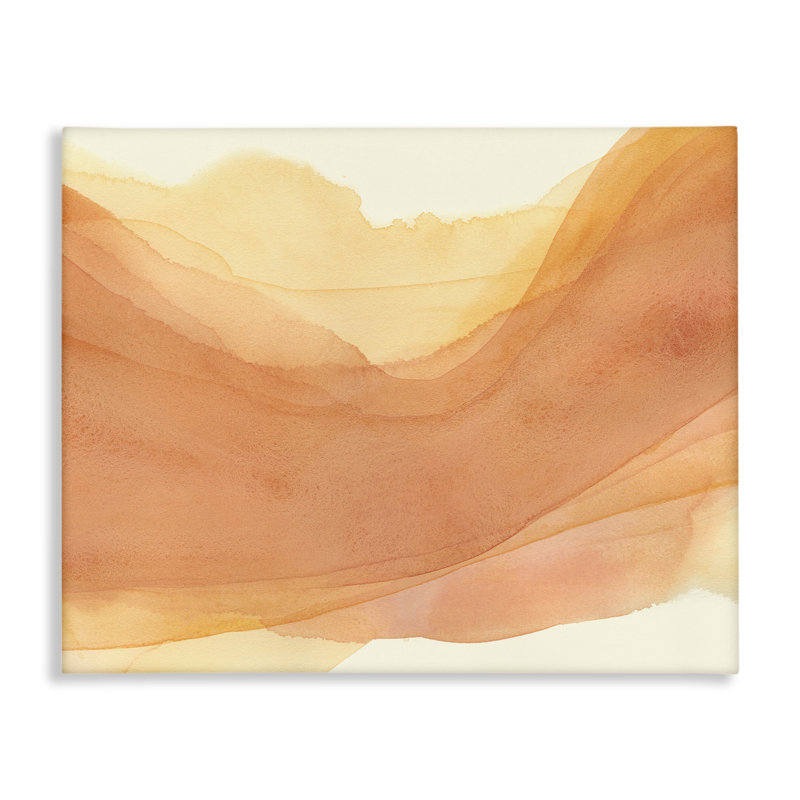 «Orange Splash Wave», art mural sur toile par Grace Popp, H 30 po x l 40 po
