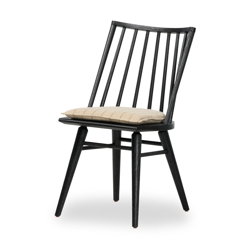 Lewis Windsor Chair With Cushion-Sandy Oak, Black Oak