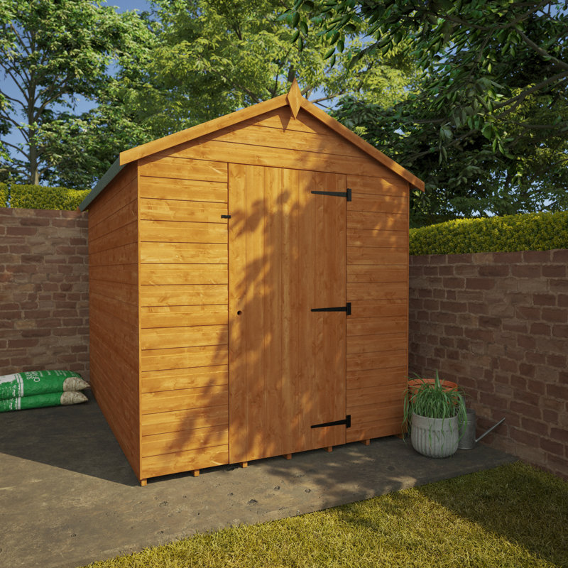 Tiger Shiplap Apex Wooden Shed, 6ft. W x 6ft. D