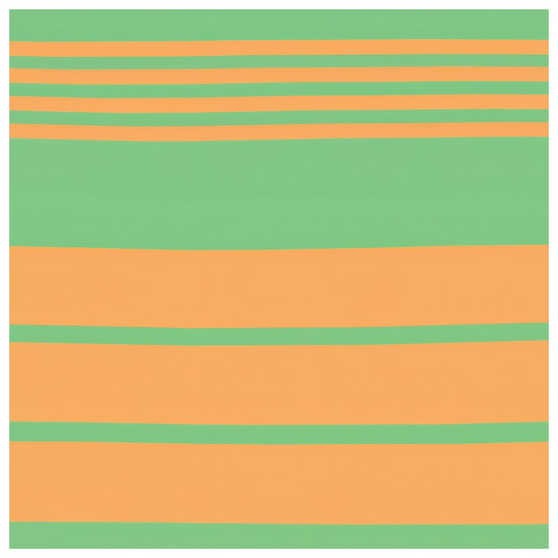 Coussins décoratifs à rayures vertes et orange, 20 x 20 inches