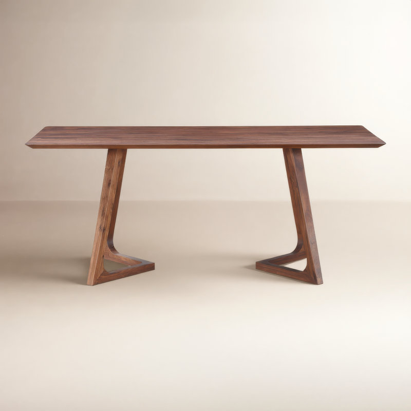 Fischer 71'' Solid Wood Dining Table, Brown