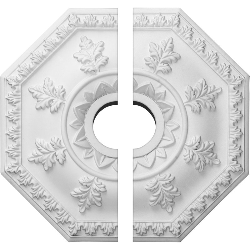 Médaillon de plafond Endurathane Nottingham, DO 18 po x P 3 1/2 po x P 1 1/2 po (convient aux auvents jusqu'à 4 5/8 po), apprêté en usine