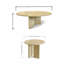 Ensemble de tables basses en marbre naturel beige Glod, petite table, table de salon, pierre naturelle, marbre véritable, marbre véritable-2069911040