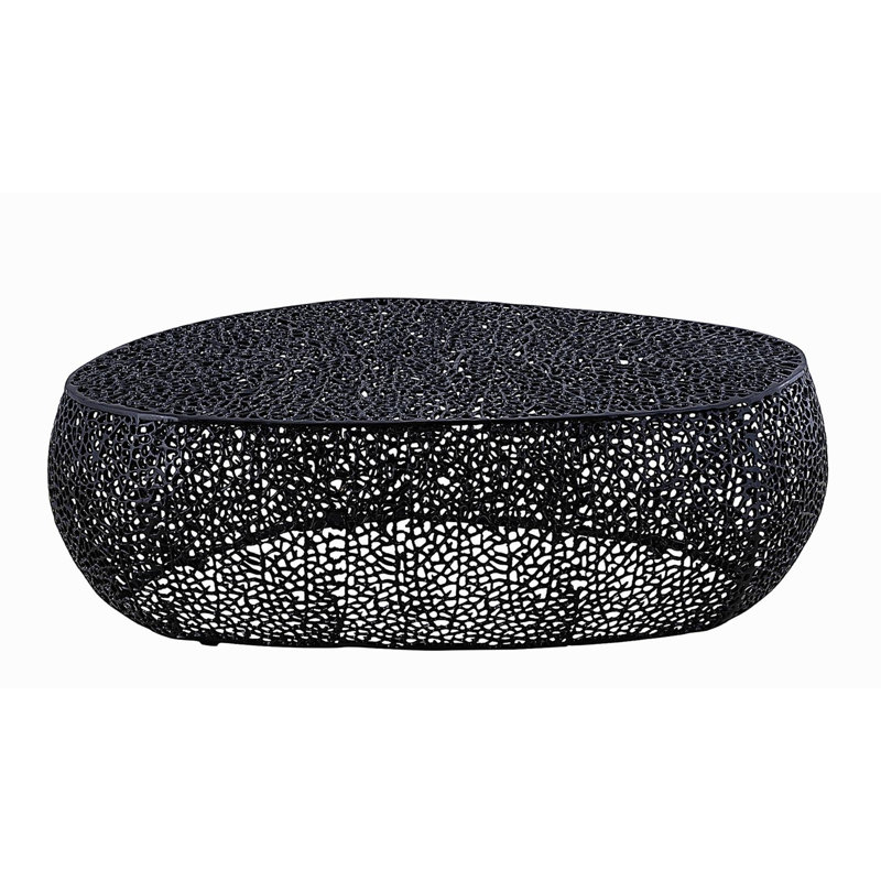 Table basse ovale noire, Black