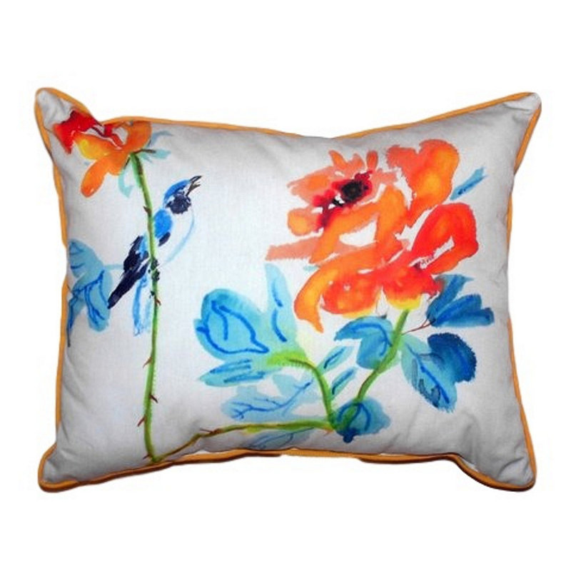 Housse et insert de coussin rectangulaire intérieur / extérieur Bird & Roses, Petit