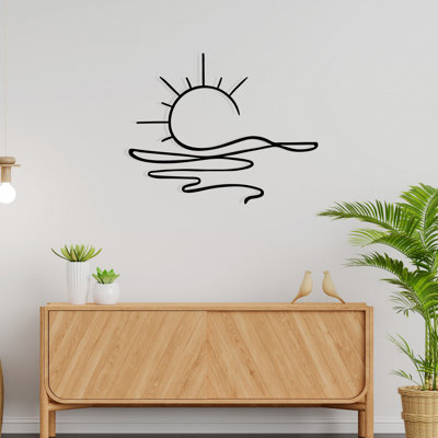 Elegant Decorative Metal Wall Accessory, Black Finish, 21.7 x 17.3 inches | 100% Metal Construction (Thickness: 0.05 inches) | Perfect for Home Décor, Living Room & Office Spaces, Durable & Stylish Design