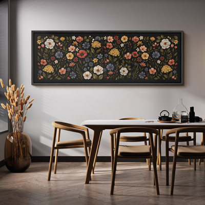 Grande impression sur toile encadrée, reproduction florale abstraite pour décoration intérieure moderne