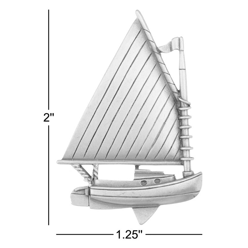 Catboat Cabinet Knob, Museum Gold