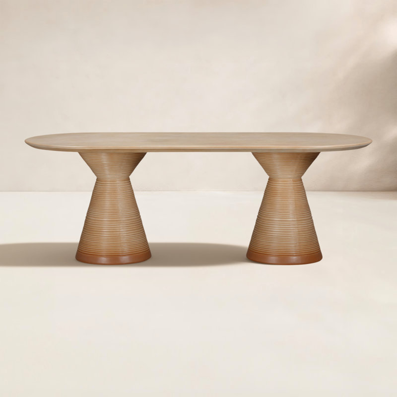 Tov Furniture Fassa Terracotta Oval Indoor / Outdoor Dining Table