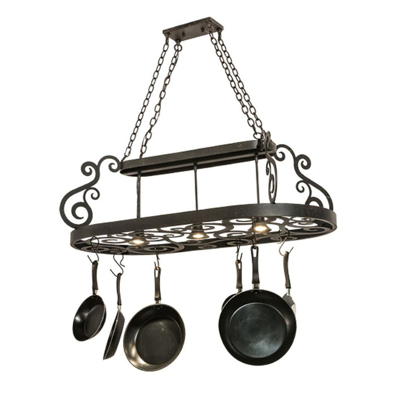 Neo Steel Handcrafted Oval Hanging Pot Rack