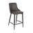 Modern PU Leather Counter Stool – 25.5" Seat Height with Black Metal Legs for Kitchen Island or Bar-1710657685
