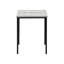 Moderne 3 tables basses, 2 tables basses et 2 tables de bout, dessus en stratifié gris, structure en métal noir avec détails